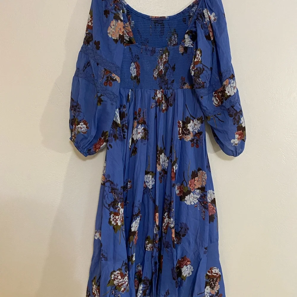 FREE PEOPLE Morning Glory Maxi Dress / Dutch Blue Combo - Picture 5 of 8